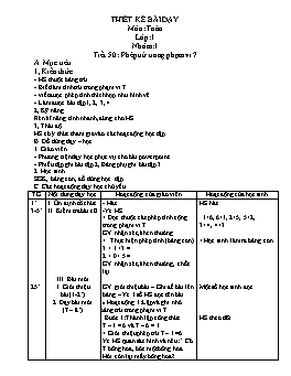 Giáo án điện tử Lớp 1 - Tiết 50: Phép trừ trong phạm vi 7