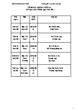 Giáo án điện tử Lớp 1 - Tuần 11 đếm tuần 15 - Đinh Thị Thanh Tăm