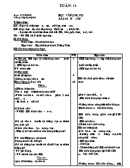 Giáo án điện tử Lớp 1 - Tuần 11 đến tuần 13