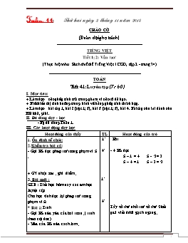 Giáo án điện tử Lớp 1 - Tuần 11