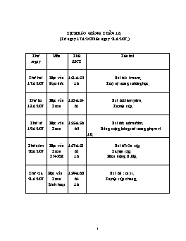 Giáo án điện tử Lớp 1 - Tuần 16 đếm tuần 20