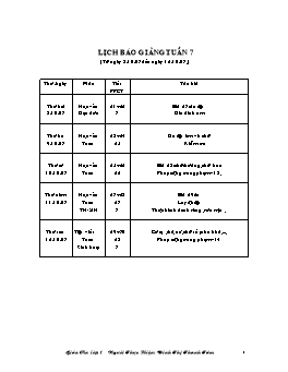 Giáo án điện tử Lớp 1 - Tuần 7+8 - Đinh Thị Thanh Tâm