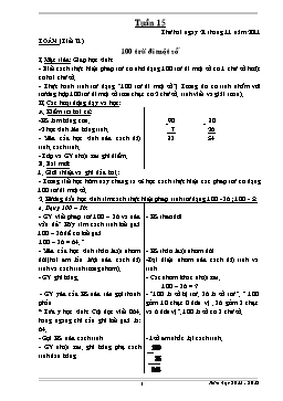 Giáo án điện tử Lớp 2 - Tuần 15 - Năm học 2011-2012