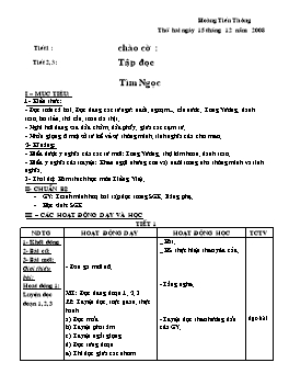 Giáo án điện tử Lớp 2 - Tuần 17 - Hoàng Tiến Thưởng