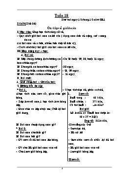 Giáo án điện tử Lớp 2 - Tuần 18 - Năm học 2011-2012