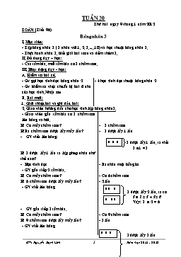 Giáo án điện tử Lớp 2 - Tuần 20 - Nguyễn Bạch Liên