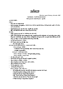 Giáo án điện tử Lớp 2 - Tuần 29 (Chuẩn kiến thức)