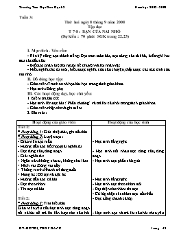 Giáo án điện tử Lớp 2 - Tuần 3, 4 - Đỗ Thị Thúy Hằng