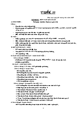 Giáo án điện tử Lớp 2 - Tuần 33 (Chuẩn kiến thức)