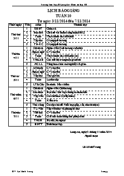 Giáo án điện tử Lớp 3 - Tuần 10 - Lê Minh Trung