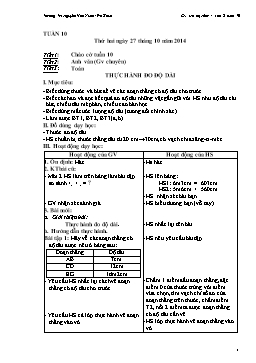 Giáo án điện tử Lớp 3 - Tuần 10 - Ma Thị Năm