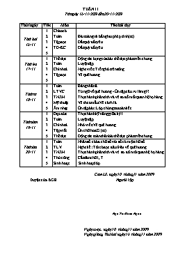 Giáo án điện tử Lớp 3 - Tuần 11 - Ngô Thị Bạch Ngọc