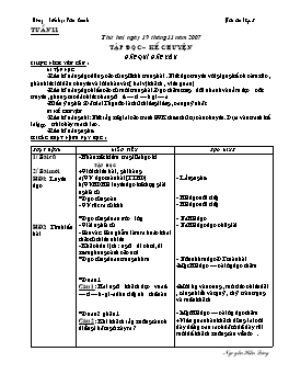 Giáo án điện tử Lớp 3 - Tuần 11 - Nguyễn Hiền Lương