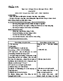 Giáo án điện tử Lớp 3 - Tuần 12