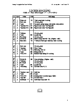 Giáo án điện tử Lớp 3 - Tuần 13 - Ma Thị Năm