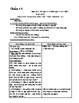 Giáo án điện tử Lớp 3 - Tuần 13