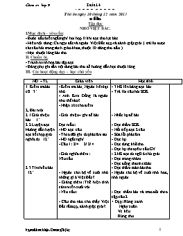 Giáo án điện tử Lớp 3 - Tuần 14 - Dương Thị Lý