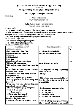 Giáo án điện tử Lớp 3 - Tuần 14 - Lê Thanh Hoàng