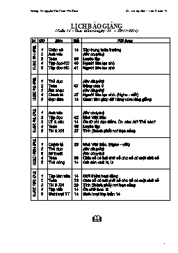 Giáo án điện tử Lớp 3 - Tuần 14 - Ma Thị Năm