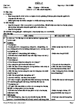 Giáo án điện tử Lớp 3 - Tuần 17 - Bùi Công Lý