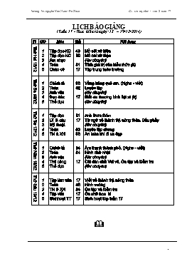 Giáo án điện tử Lớp 3 - Tuần 17 - Ma Thị Năm