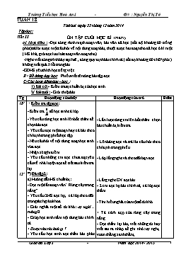 Giáo án điện tử Lớp 3 - Tuần 18 - Nguyễn Thị Tô