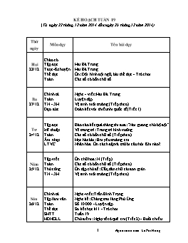 Giáo án điện tử Lớp 3 - Tuần 19 - Lê Thị Hưng