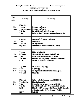 Giáo án điện tử Lớp 3 - Tuần 20 - Lê Thị Hưng