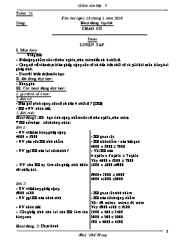 Giáo án điện tử Lớp 3 - Tuần 21 đến tuần 26 - Mai Thế Huy