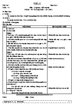 Giáo án điện tử Lớp 3 - Tuần 27 - Bùi Công Lý