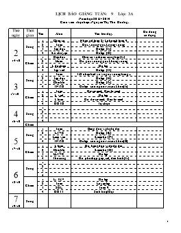 Giáo án điện tử Lớp 3 - Tuần 9 - Nguyễn Thị Thu Hương