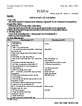 Giáo án điện tử Lớp 4 - Tuần 14 - Châu Thị Kim Liên