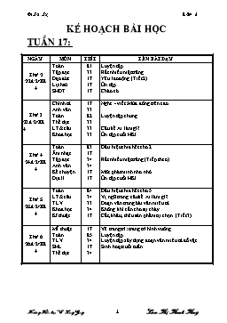 Giáo án điện tử Lớp 4 - Tuần 17 - Lâm Thị Thanh Thuý