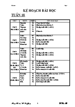 Giáo án điện tử Lớp 4 - Tuần 18 - Võ Văn Bi