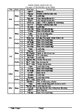 Giáo án điện tử Lớp 5 - Tuần 11 - Năm học 2014-2015