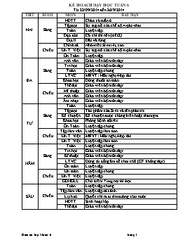 Giáo án điện tử Lớp 5 - Tuần 6 - Năm học 2014-2015