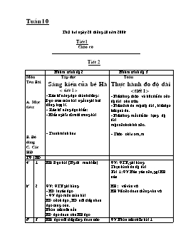 Giáo án điện tử Lớp ghép 2+3 - Tuần 10