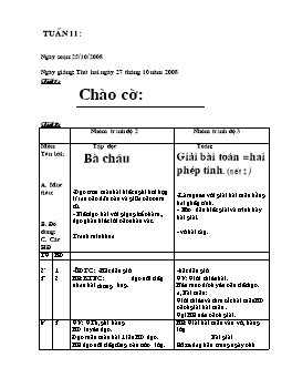 Giáo án điện tử Lớp ghép 2+3 - Tuần 11