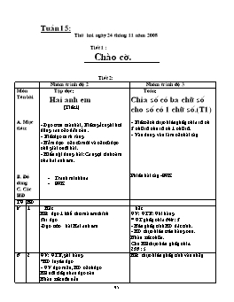 Giáo án điện tử Lớp ghép 2+3 - Tuần 15