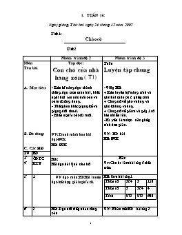 Giáo án điện tử Lớp ghép 2+3 - Tuần 16