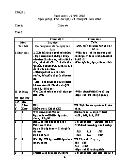 Giáo án điện tử Lớp ghép 2+3 - Tuần 1