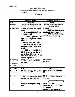 Giáo án điện tử Lớp ghép 2+3 - Tuần 20