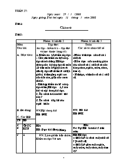 Giáo án điện tử Lớp ghép 2+3 - Tuần 27