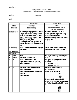 Giáo án điện tử Lớp ghép 2+3 - Tuần 2