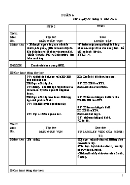 Giáo án điện tử Lớp ghép 2+3 - Tuần 6 đến tuần 10