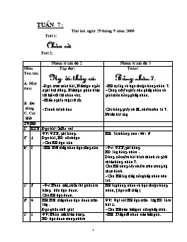 Giáo án điện tử Lớp ghép 2+3 - Tuần 7