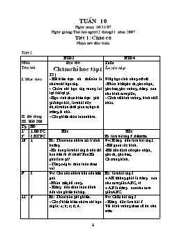 Giáo án điện tử Lớp ghép 2+4 - Tuần 10