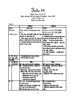 Giáo án điện tử Lớp ghép 2+4 - Tuần 11