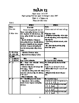 Giáo án điện tử Lớp ghép 2+4 - Tuần 12