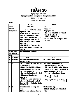 Giáo án điện tử Lớp ghép 2+4 - Tuần 20